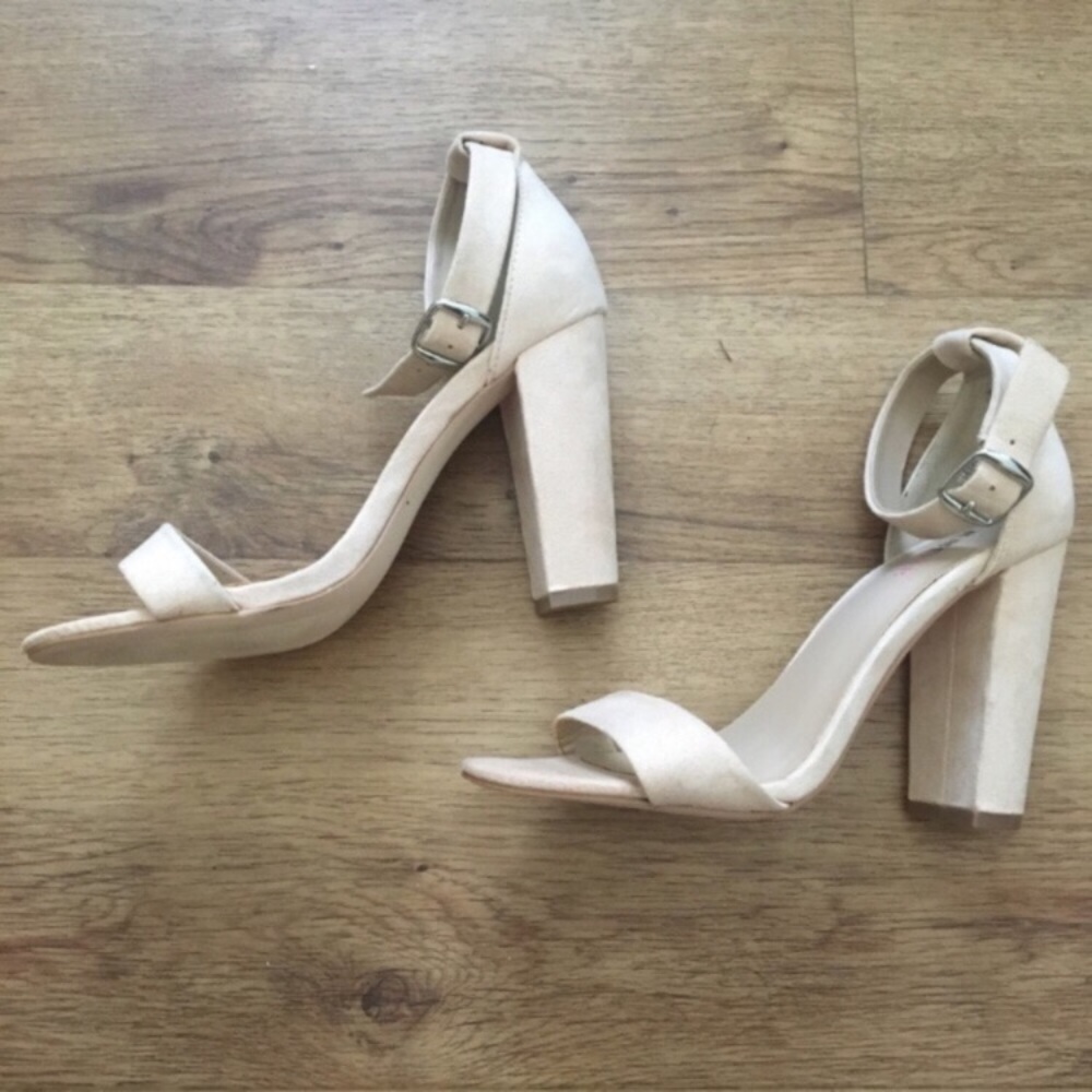 Strap Nude Thick Heel